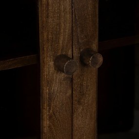 Vetrina marrone in mango massiccio 80x140x40 cm Ravi – Ixia