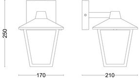 Philips - Applique da esterno KINNO 1xE27/25W/230V IP44
