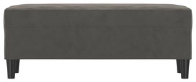 Panca grigio scuro 100x35x41 cm in velluto