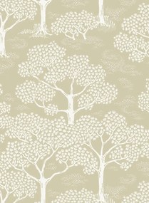 Littlephant Tapete Woodland Notes - Rye Yellow