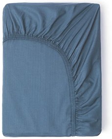 Lenzuolo blu in cotone sateen elasticizzato, 90 x 200 cm - HIP