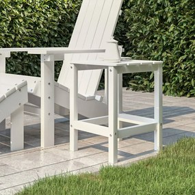 Tavolo da Giardino Adirondack Bianco 38x38x46 cm HDPE