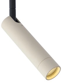 Faretto moderno beige e nero per sistema a binario monofase - Iconic Ivy