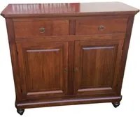 Madia credenza napoletana in legno 2 ante tinta noce 104x43x98