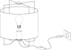 Eglo 43293 - Lampada da tavolo BRIDEKIRK 1xE27/40W/230V
