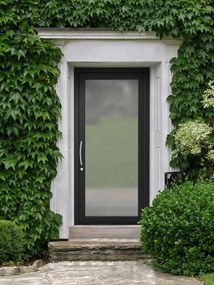 Portoncino d'ingresso in pvc Condo4 L 90 x H 210 cm nero apertura destra