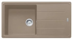 Lavello integrato 1 vasca con gocciolatoio laterale destro o sinistro FRANKE Boston fragranite L 50 x L 97 cm marrone