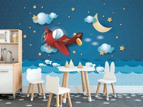 Carta da parati – Volo con aeroplanino