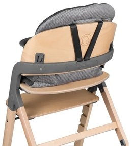 Lionelo - Seggiolino da pranzo per bambini 3 in 1 MEGAN Legno Grigio