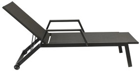 FANDANGO - lettino con struttura in alluminio verniciato bianca o antracite, textilene 2 x 1