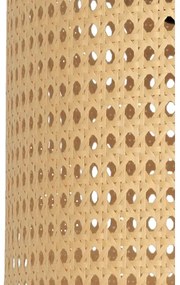 Duolla - Lampada con piedistallo ROLLER 1xE27/15W/230V diametro 45 cm rattan/nero