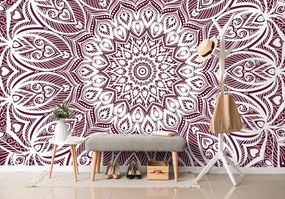 Carta da parati – Mandala dell'armonia su sfondo rosa