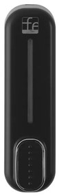 Dispenser sapone liquido a muro nero da 350 ml con fissaggi inclusi