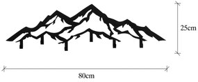 Appendiabiti da parete 25x80 cm montagne