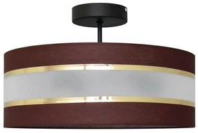 Lampadario a sospensione con supporto rigido HELEN 3xE27/15W/230V marrone/nero/oro