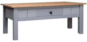 Tavolino da caffè grigio 100x60x45cm pino massello panama range