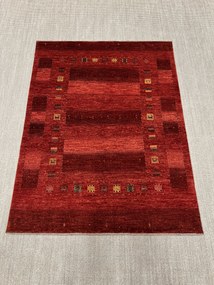 Loribaft Tappeto 200 x 150 Rosso (Iran) Annodato A Mano