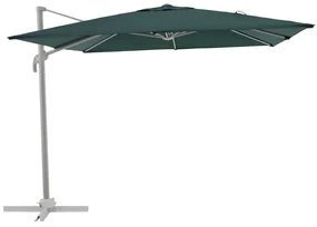 Ombrellone decentrato grigio AURA NATERIAL L 281 x 286 cm con telo verde