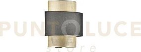 Applique a parete lounge oro e nero in metallo 1 luce attacco e27 2...