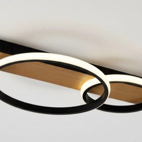 Plafoniera da soffitto LED ROWENA LED/14W/230V nero/marrone