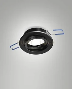 Narka faretto incasso tondo orientabile d.8,2cm h2,5 nero attacco gu10