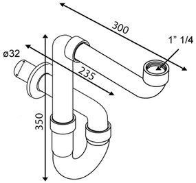 Omp tea - Sifone per lavabo in cromo lucido