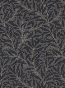 Morris & Co Carta da parati Pure Willow Bough - Charcoal/ Black