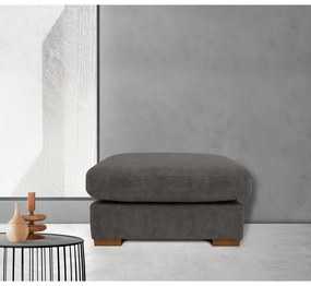 Poggiapiedi in similpelle antracite Hamburg - Scandic