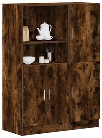 Set Di Mobili Da Cucina 2 Pz Rovere Fumo İn Truciolato /