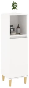 Armadietto da bagno bianco 30x30x100 cm in legno multistrato