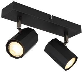Globo 57918-2B - Faretto JAMES 2xGU10/25W/230V nero