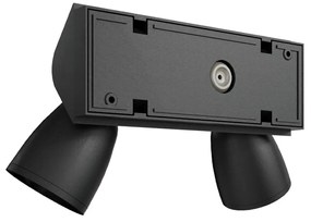 Applique da Esterno IP65 con 2 basi GU10 Serie AXIS - Nera
