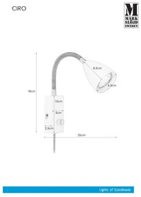 Markslöjd 106589 - Applique CIRO 1xGU10/7W/230V nero