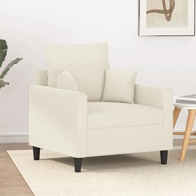 Poltrona Crema 60 Cm Velluto /