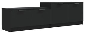 Mobile Porta TV Nero 158,5x36x45 cm in Legno Multistrato