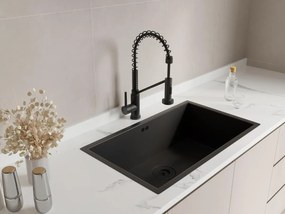 Rubinetto per cucina con doccetta estraibile in Acciaio inossidabile Nero opaco - ROFLEX