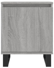 Comodini grigio sonoma 2 pz 40x30x50 cm in legno multistrato