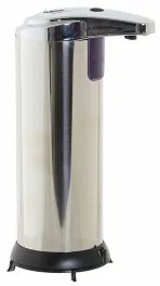 Dispenser per Sapone Automatico con Sensore DKD Home Decor Nero Multicolore Argentato ABS Plastica 11,1 x 7,5 x 19 cm 250 ml