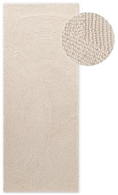 Passatoia colore naturale chiaro in lana tessuta a mano 80x300 cm Eleni Natural White – Hanse Home