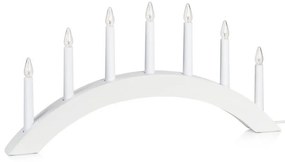 Markslöjd 704830 - Candelabro di natale ATLE 7xE10/3W/230V bianco