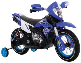 Moto Motocicletta Elettrica per Bambini 6V Kidfun Motocross Blu