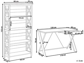 Set di mobili da ufficio legno chiaro e bianco FOSTER/HAMDEN Beliani