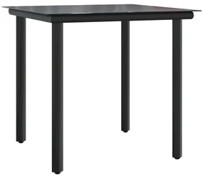 Set bistrò 3 pz con cuscini marrone in polyrattan