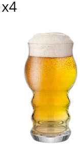 Set calici birra Lager in vetro, 4 pezzi