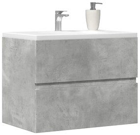 Armadietto Da Bagno Grigio Cemento 60x38,5x45cm İn Truciolato /