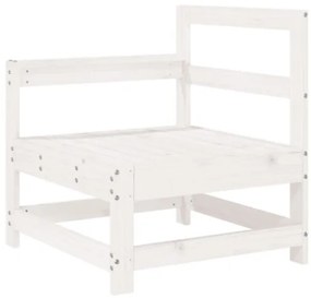 Set Salotto da Giardino 8 pz in Legno Massello di Pino Bianco