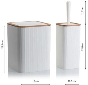 Set da bagno ZOYA 5 pz bianco/marrone