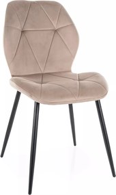 Sedia Rick Velvet beige scuro – 48x41x86 cm
