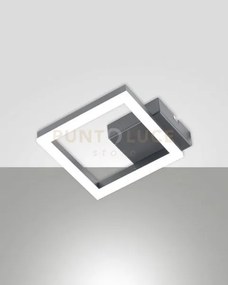 Bard applique antracite 1 luce 3000k - 11w - 1080 lm, 17cm dimmerabile