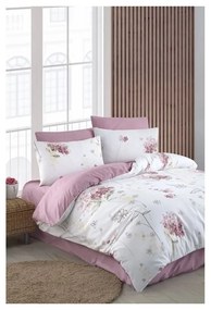 Biancheria da letto bianca/rosa per letto singolo/per letto prolungato con lenzuolo incluso/3 pz 160x220 cm Floral – Mila Home